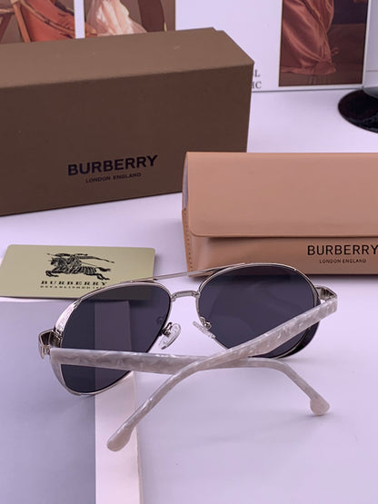 Burberry B880667 Aviator Gold Lens Sunglasses for Men - detail image 5