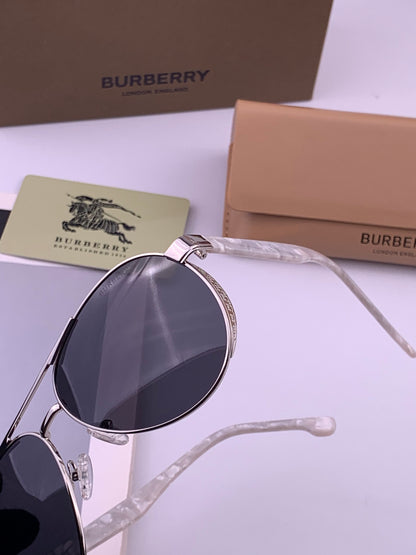 Burberry B880667 Aviator Gold Lens Sunglasses for Men - detail image 2