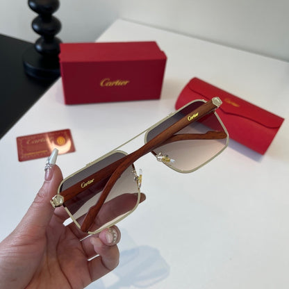 Cartier Lightweight Metal Rimless Silver Lens Sunglasses for Men & Wo - 465922 - detail image 8