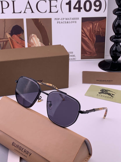 Burberry B938 Aviator Blue Lens Sunglasses for Men - detail image 2
