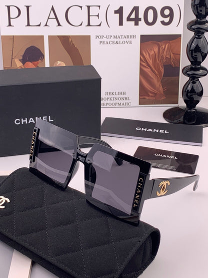 Chanel CH8615 Polarized Square Gold Lens Sunglasses for Women - detail image 2