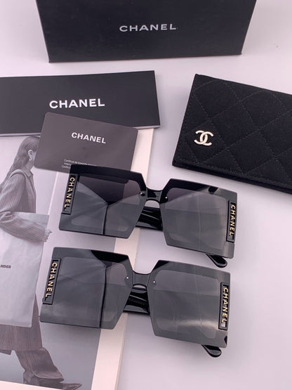 Chanel CH8615 Polarized Square Gold Lens Sunglasses for Women - detail image 7