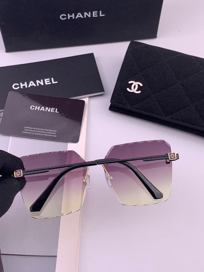 Chanel CH2999 Lightweight Rimless Gold Lens Sunglasses for Women - detail image 4
