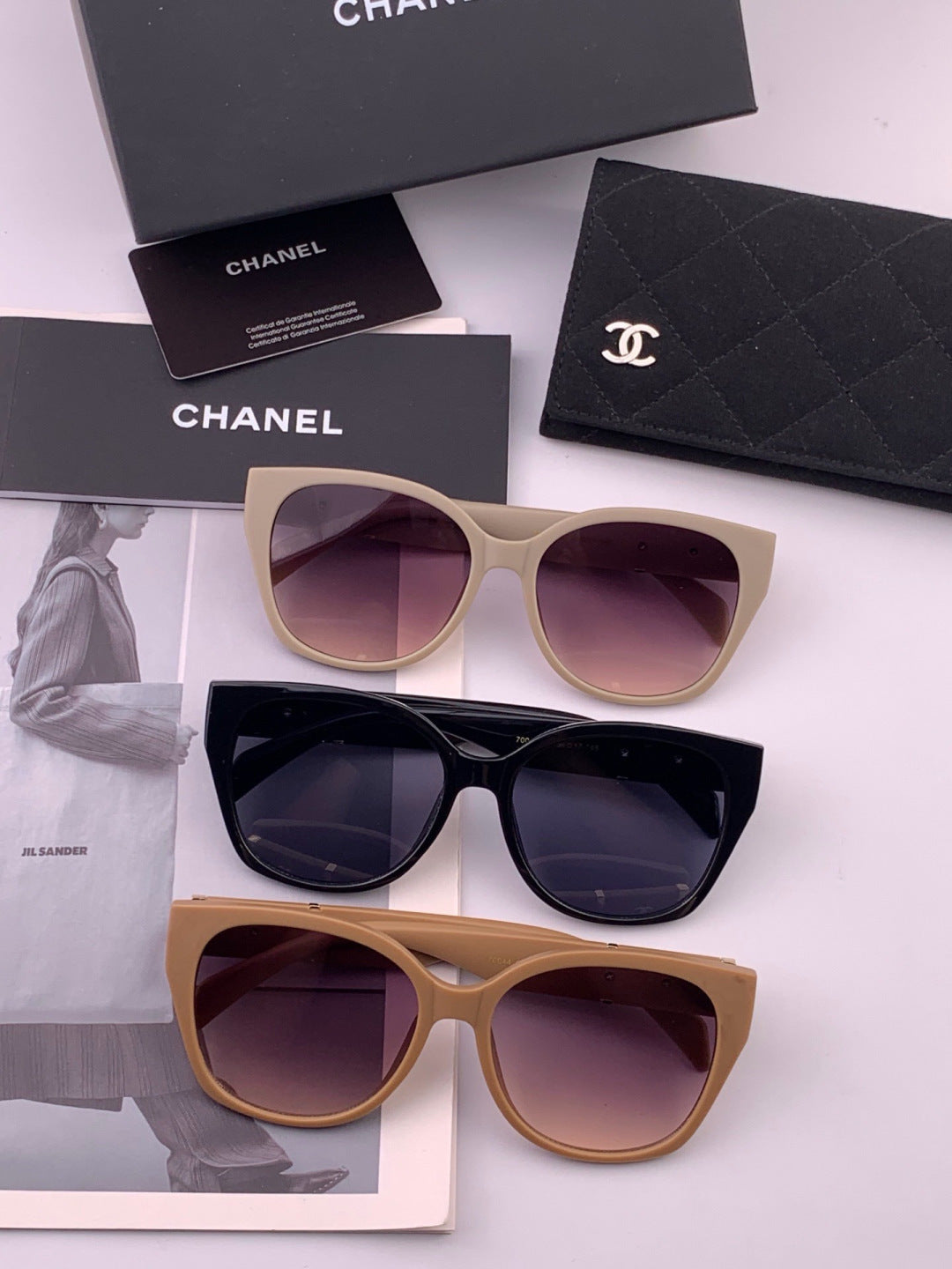 Chanel CH47004 Oversized Purple Lens Sunglasses for Men & Women - 493585 - detail image 8