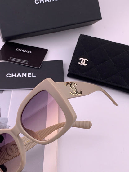 Chanel CH17005 Oversized Purple Lens Sunglasses for Men & Women - detail image 3