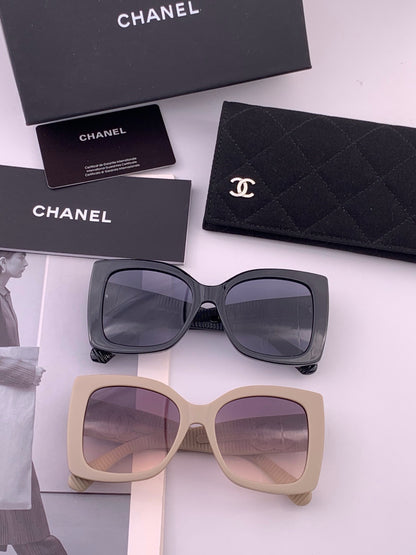 Chanel CH17005 Oversized Black Lens Sunglasses for Men & Women - detail image 8