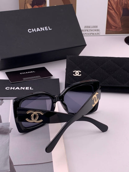 Chanel CH17005 Oversized Black Lens Sunglasses for Men & Women - detail image 7