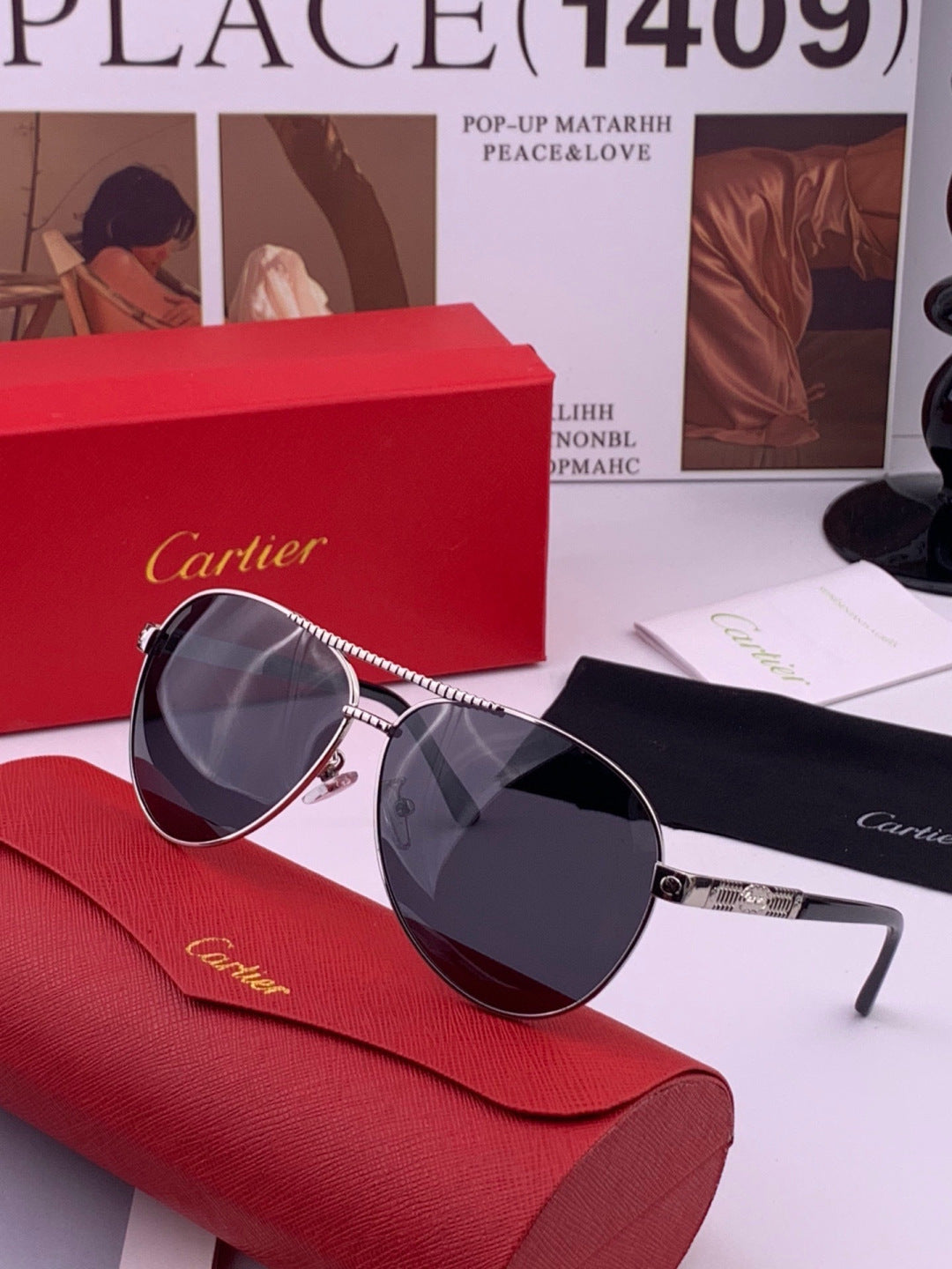 Cartier CK1080 Polarized Fashion Gold Lens Sunglasses for Men & Women - 487342 - detail image 2