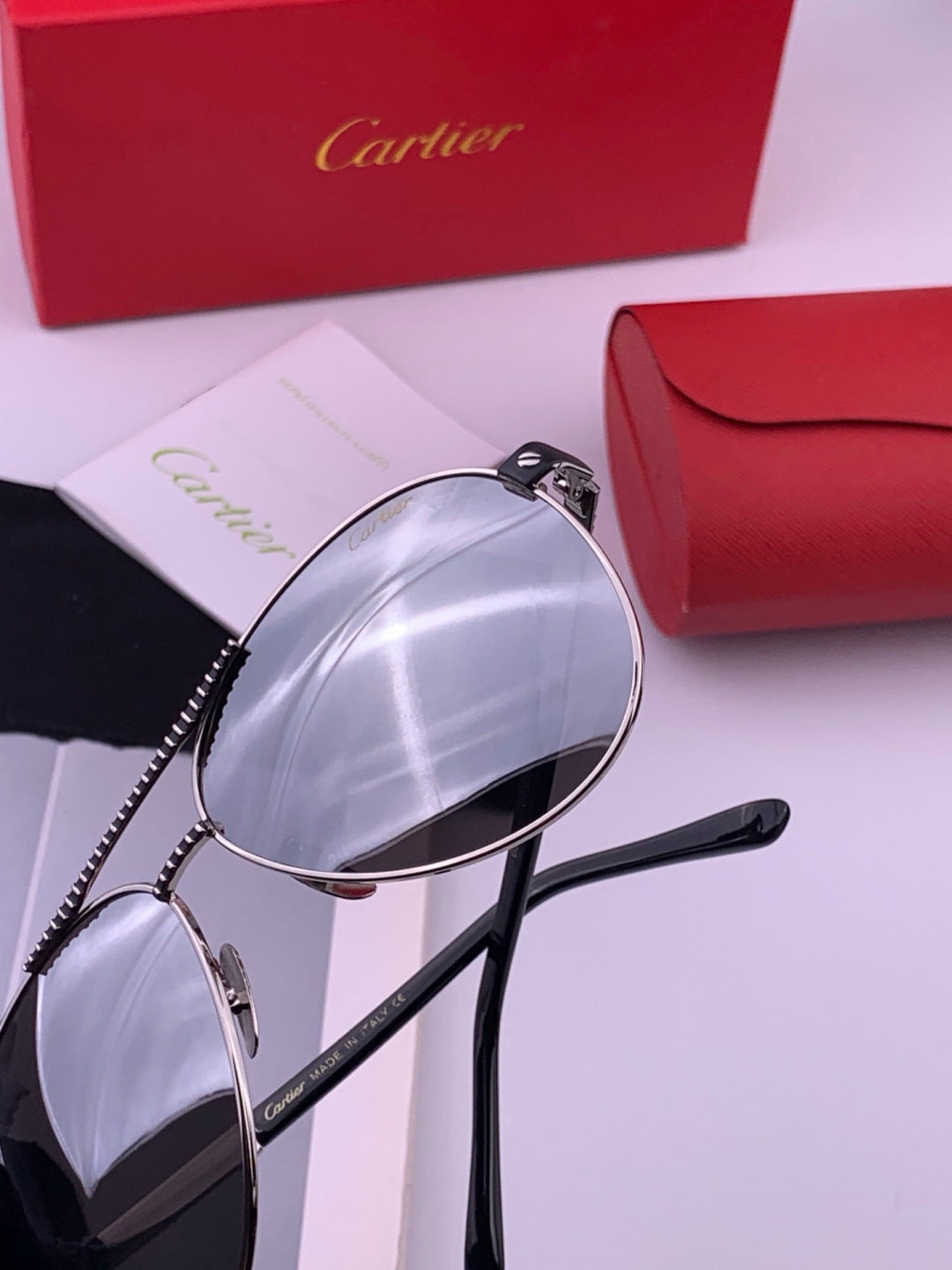 Cartier CK1080 Polarized Fashion Gold Lens Sunglasses for Men & Women - detail image 4