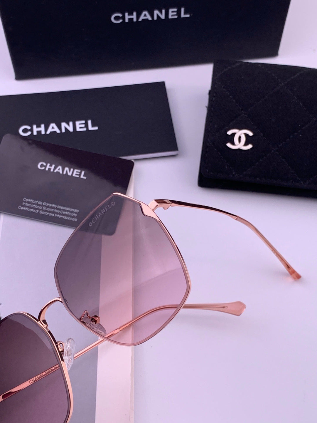Chanel CH2029 Polarized Rimless Brown Lens Sunglasses for Men & Women - detail image 2