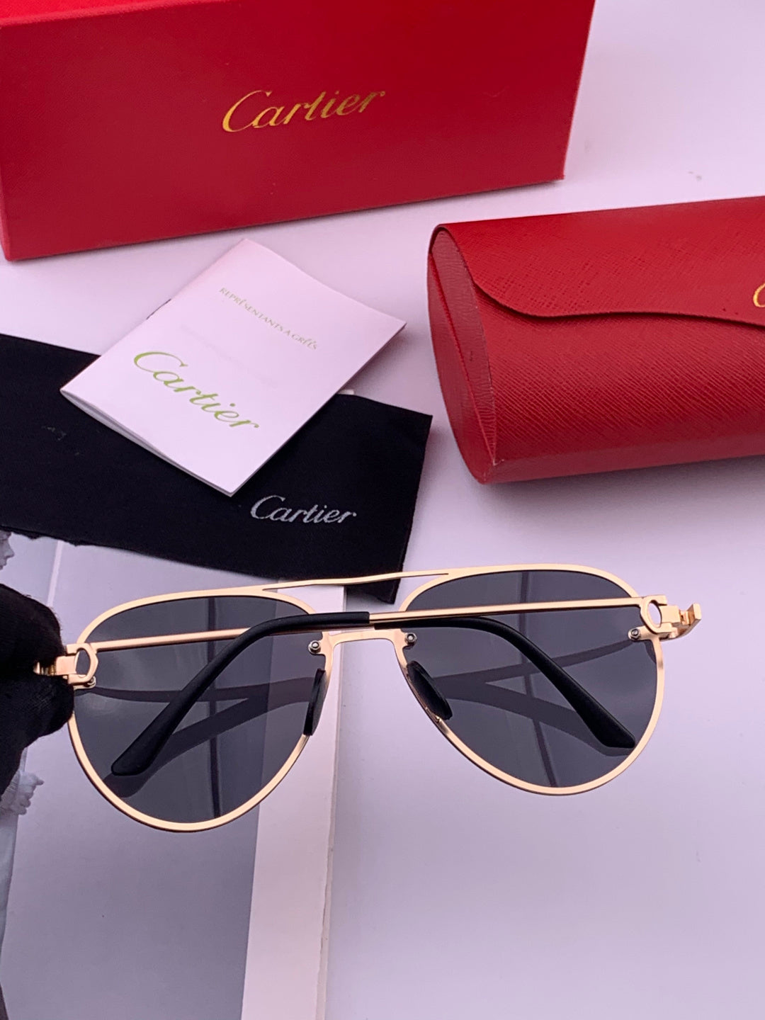 Cartier CK880663 Polarized Fashion Brown Lens Sunglasses for Men & Women - detail image 5