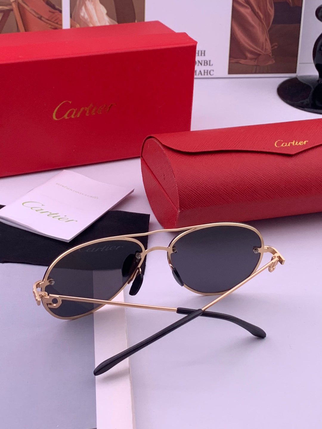 Cartier CK880663 Polarized Fashion Brown Lens Sunglasses for Men & Women - detail image 6