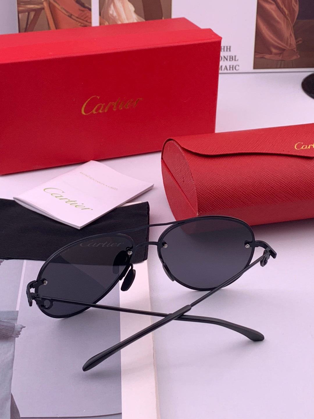 Cartier CK880663 Polarized Fashion Orange Lens Sunglasses for Men & W - 487388 - detail image 6