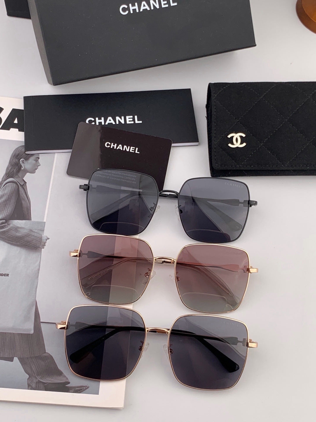 Chanel CH25813 Fashion Gold Lens Sunglasses for Men & Women - detail image 7