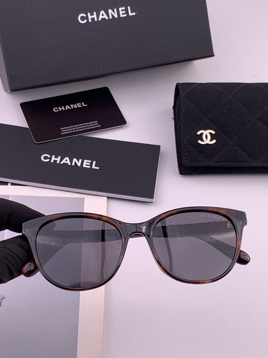 Chanel CH7821 Polarized Round Brown Lens Sunglasses for Men & Women - 493486