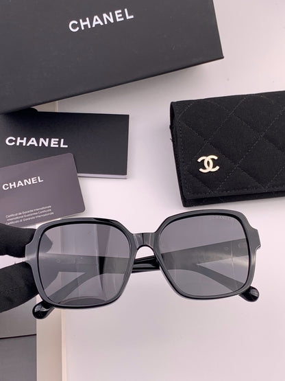 Chanel CH2787 Polarized Square Gold Lens Sunglasses for Women - detail image 2