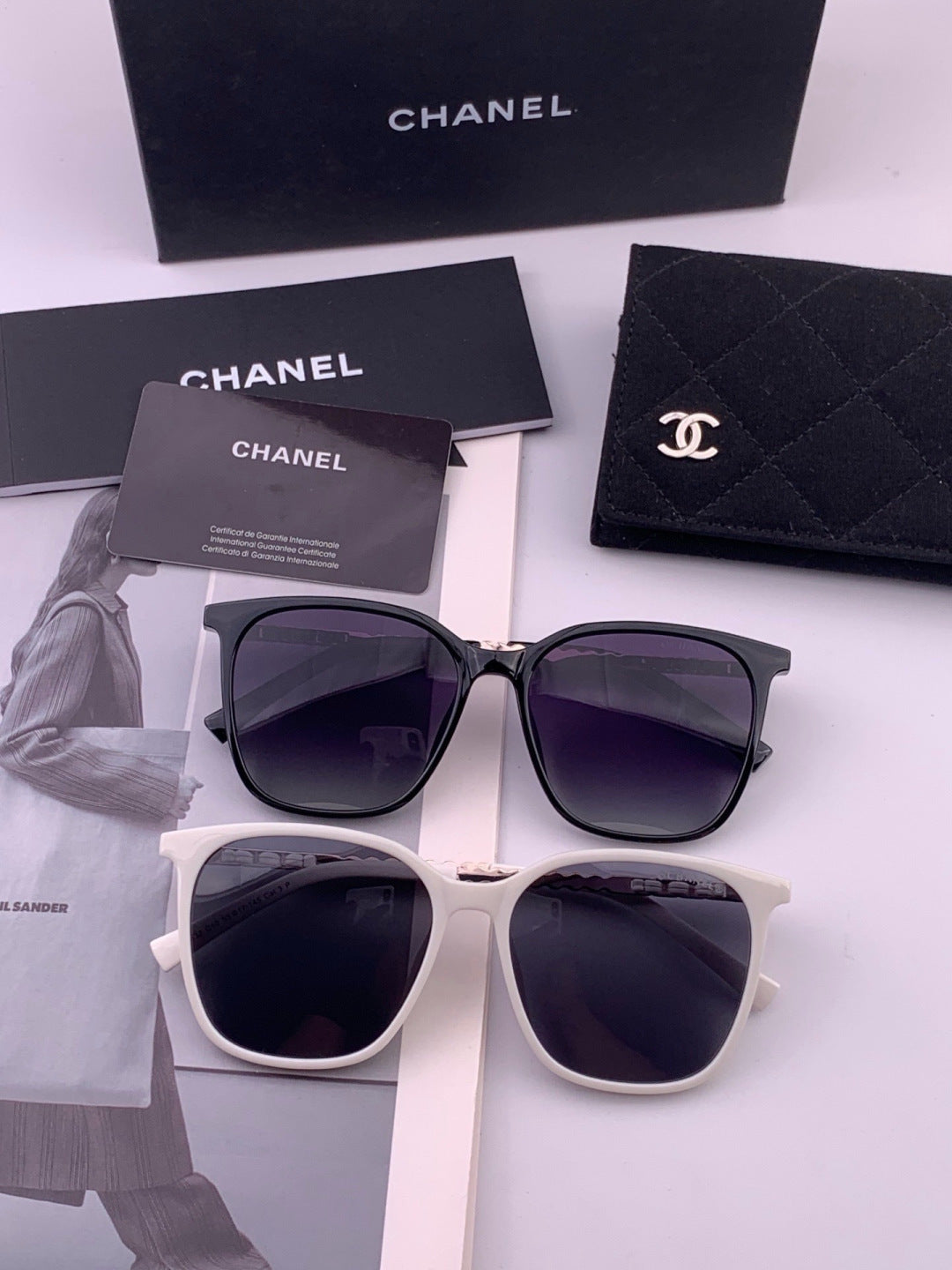 Chanel CH2753 Metal Square Gold Lens Sunglasses for Men & Women - detail image 7