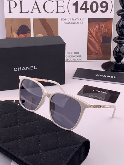 Chanel CH2753 Metal Square Gold Lens Sunglasses for Men & Women - detail image 3