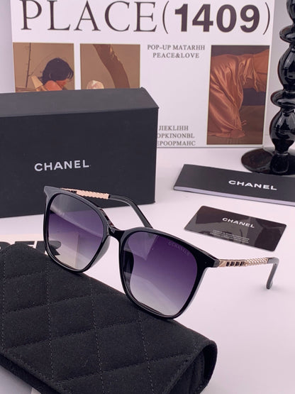 Chanel CH2753 Metal Square Gold Lens Sunglasses for Men & Women - detail image 4