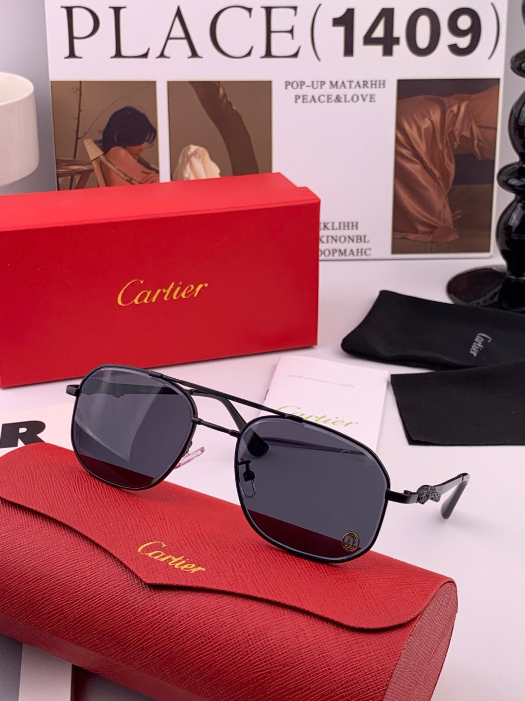 Cartier K61758 Fashion Pink Lens Sunglasses for Men & Women - 487240 - detail image 2