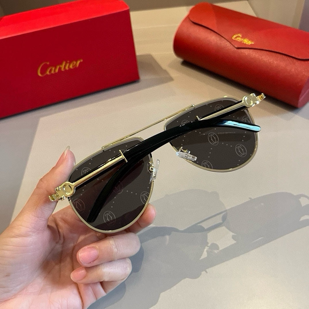 Cartier Aviator Gold Lens Sunglasses for Men - 935057 - detail image 5