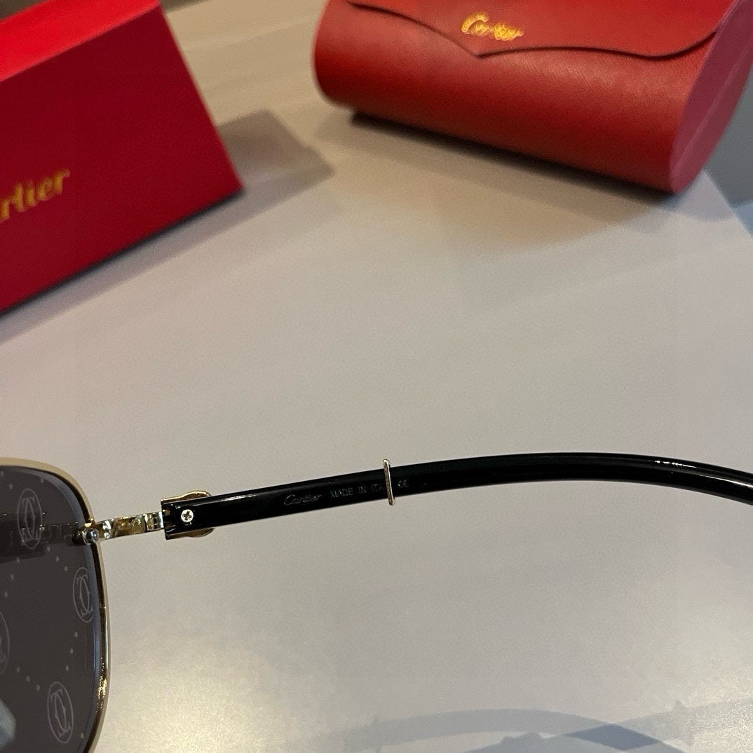 Cartier Aviator Gold Lens Sunglasses for Men - 935057 - detail image 8