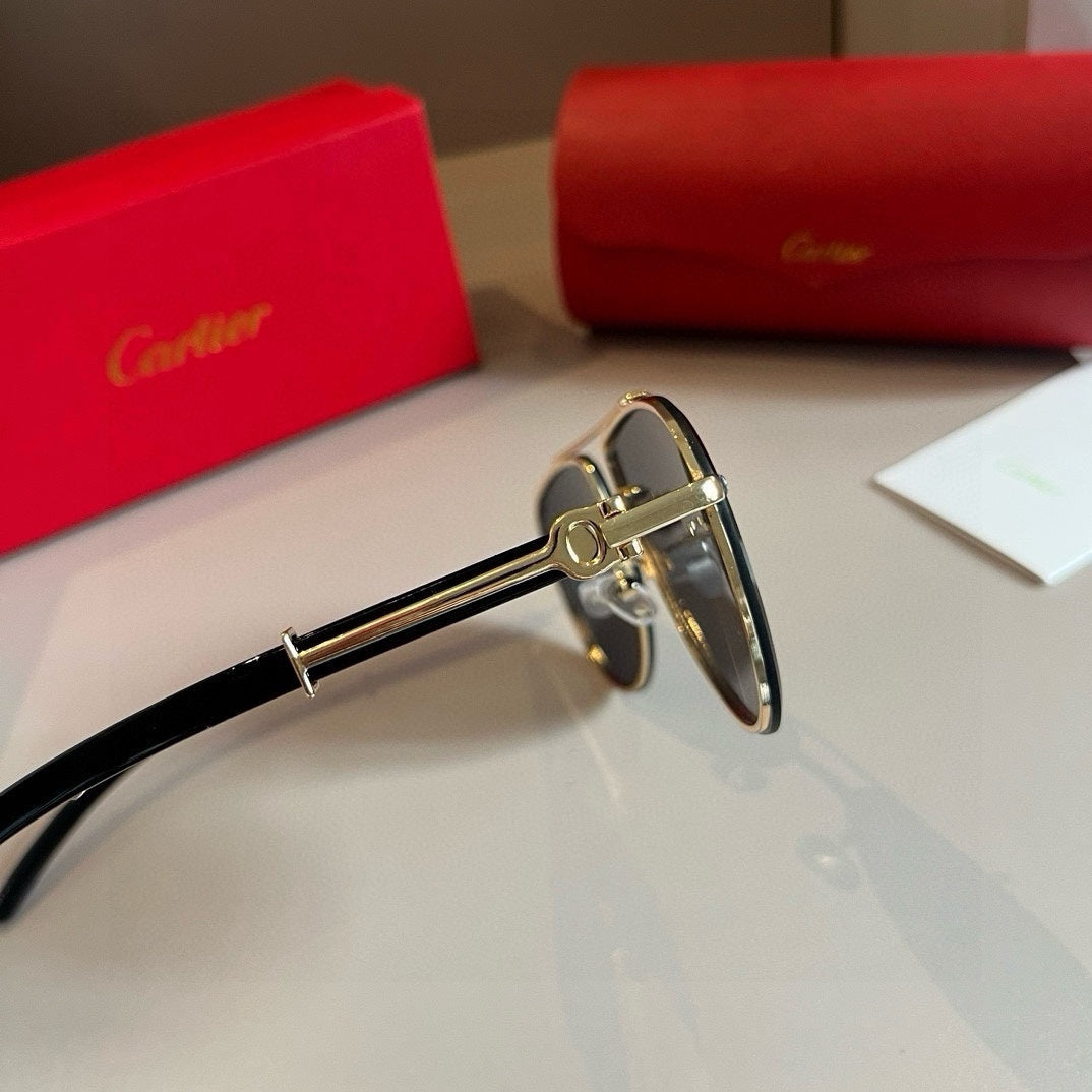 Cartier Aviator Gold Lens Sunglasses for Men - 935058 - detail image 2
