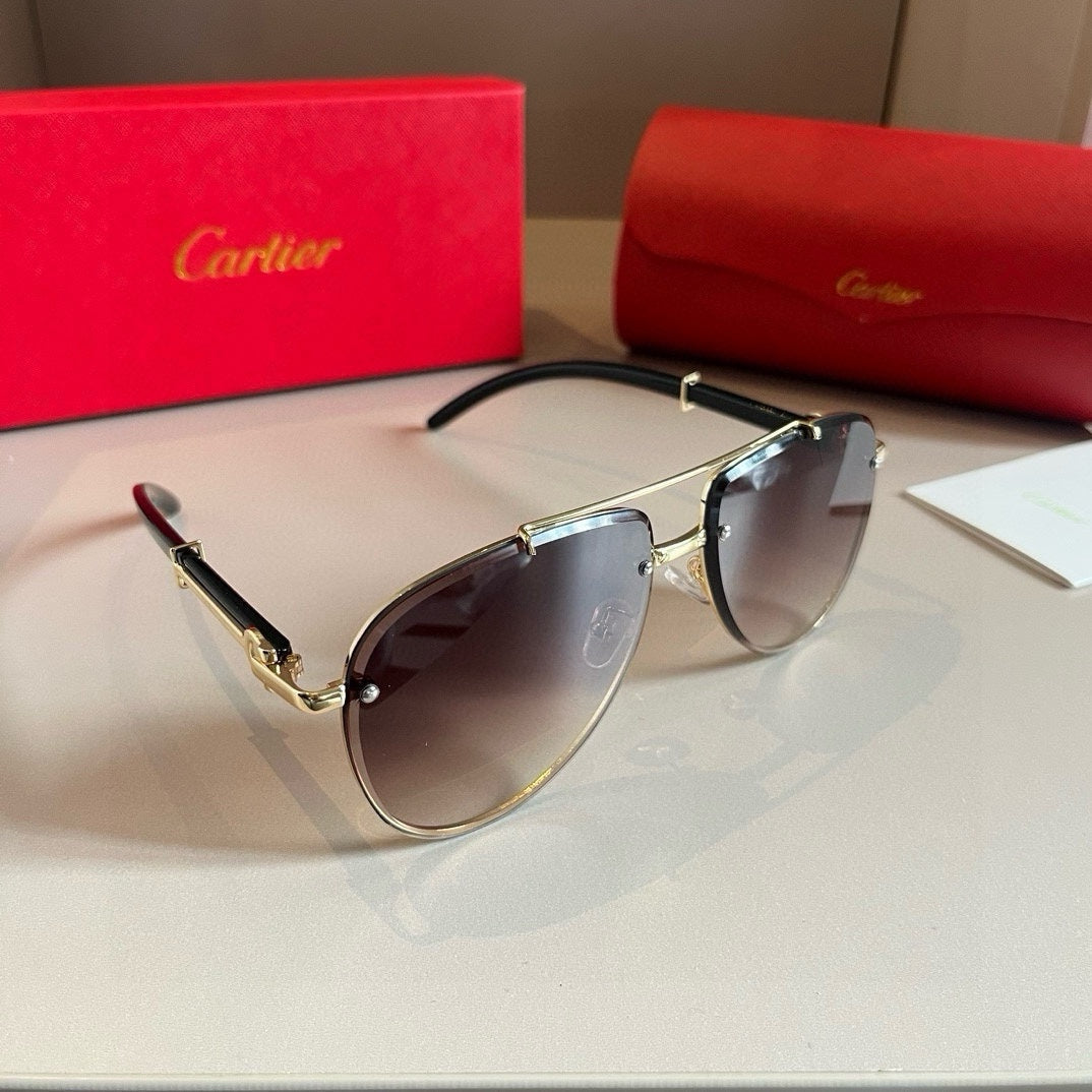 Cartier Aviator Brown Lens Sunglasses for Men - 449508