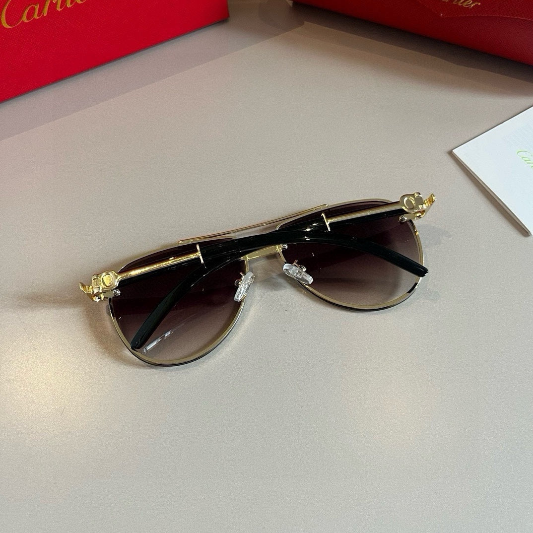 Cartier Aviator Brown Lens Sunglasses for Men - 449508 - detail image 7