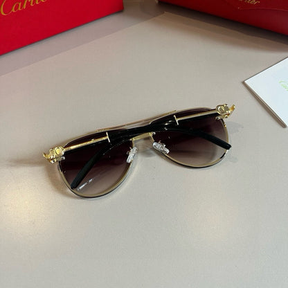 Cartier Aviator Brown Lens Sunglasses for Men - 449508 - detail image 7