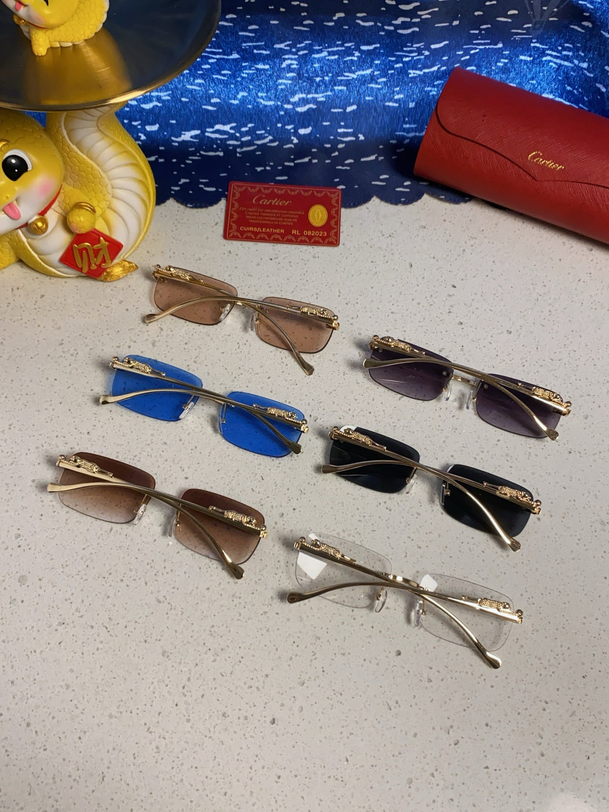 Cartier Fashion Silver Lens Sunglasses for Men & Women - 382744 - detail image 11