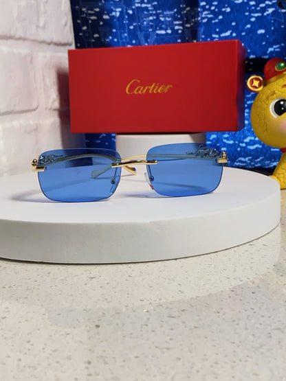 Cartier Fashion Blue Lens Sunglasses for Men & Women - 382742 - detail image 2