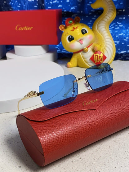 Cartier Fashion Blue Lens Sunglasses for Men & Women - 382742 - detail image 10