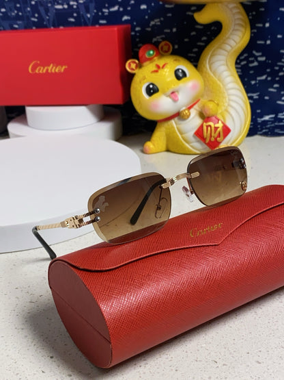 Cartier Fashion Brown Lens Sunglasses for Men & Women - 382783 - detail image 9