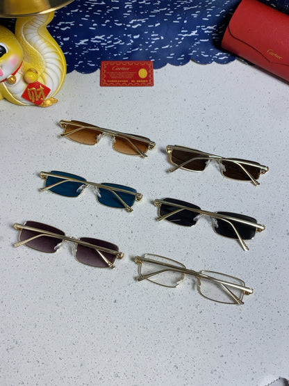 Cartier CT0473S Metal Square Silver Lens Sunglasses for Men & Women - detail image 10
