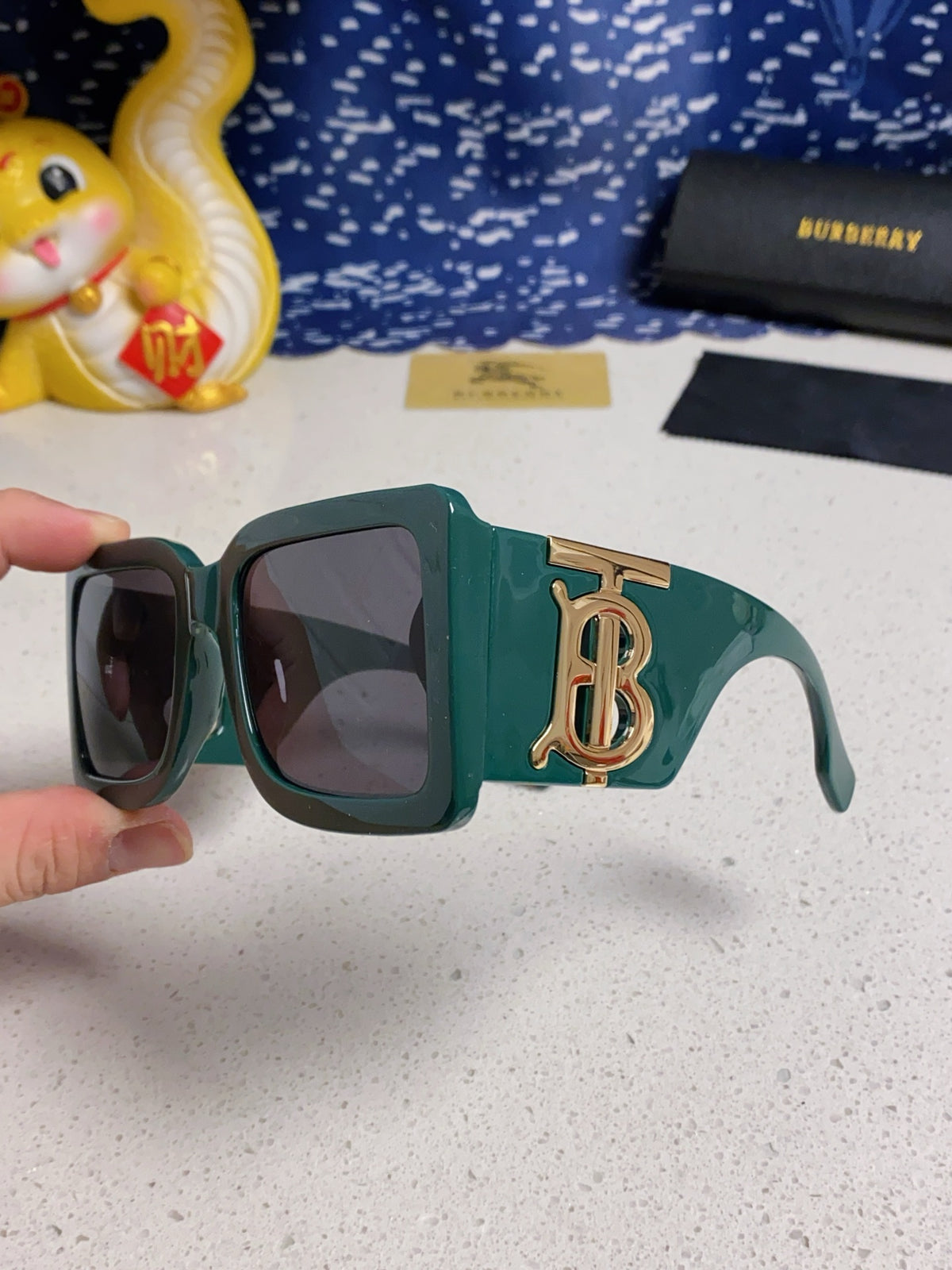 Burberry Oversized Blue Lens Sunglasses for Men & Women - 416028 - detail image 6