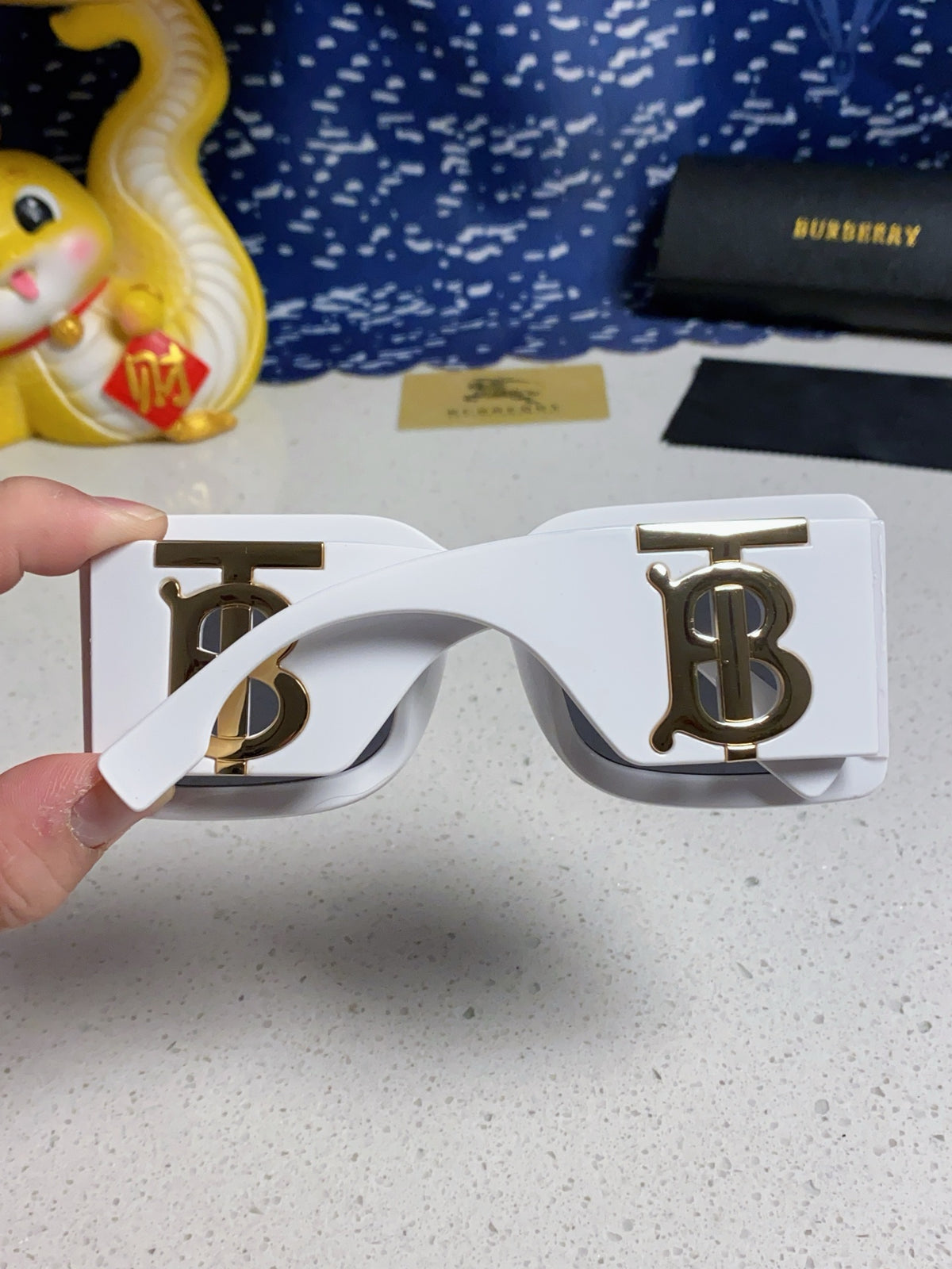 Burberry Oversized Silver Lens Sunglasses for Men & Women - 416031 - detail image 5