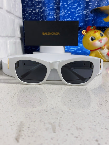 Balenciaga Metal Cat-Eye Silver Lens Sunglasses for Men & Women - detail image 9