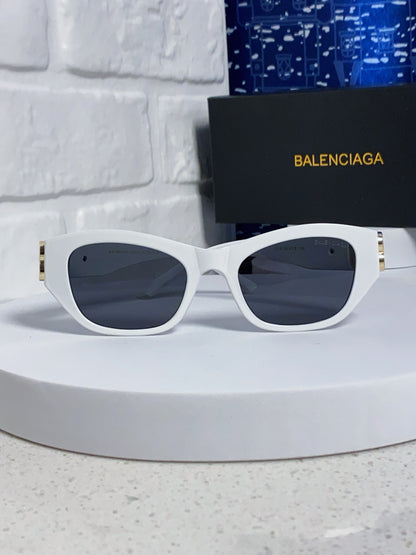 Balenciaga Metal Cat-Eye Silver Lens Sunglasses for Men & Women - detail image 2
