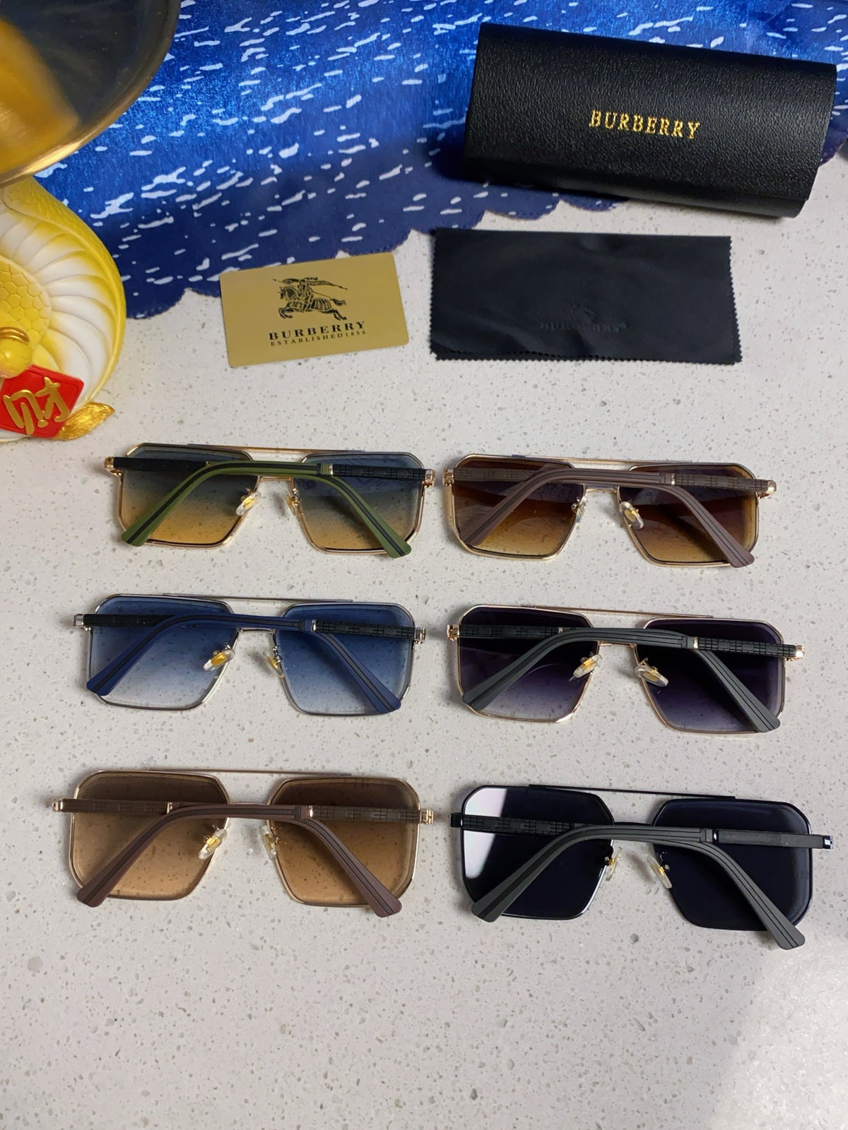 Burberry Polarized Metal Square Brown Lens Sunglasses for Men & Women - 465935 - detail image 11