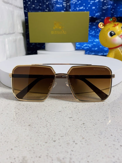 Burberry Polarized Metal Square Brown Lens Sunglasses for Men & Women - detail image 9