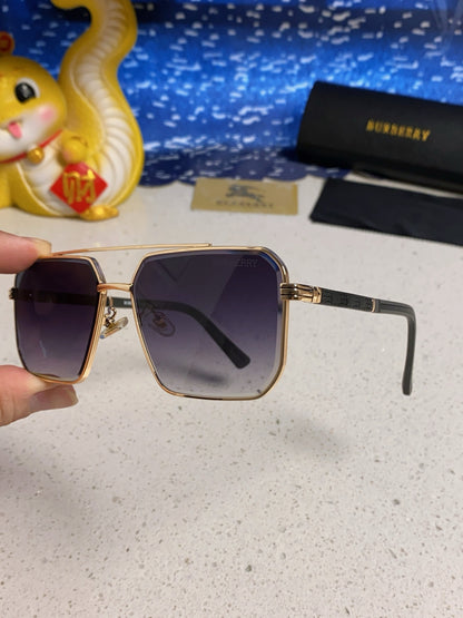 Burberry Polarized Metal Square Silver Lens Sunglasses for Men & Women - detail image 6