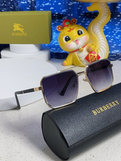 Burberry Polarized Metal Square Silver Lens Sunglasses for Men & Women - detail image 10