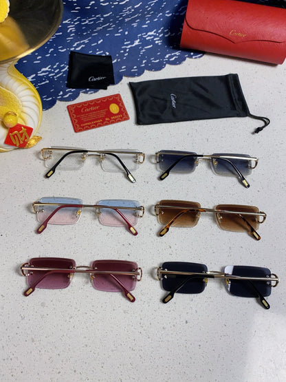 Cartier Fashion Red Lens Sunglasses for Men & Women - detail image 11