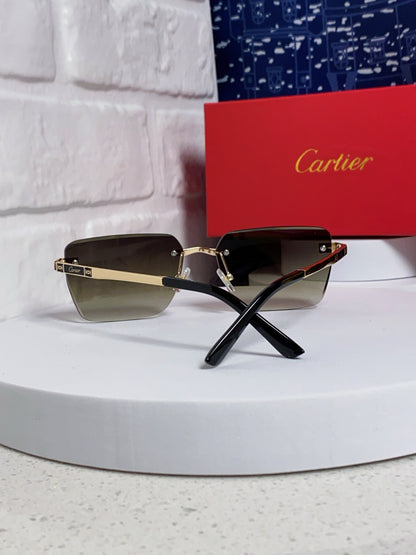 Cartier Lightweight Rimless Silver Lens Sunglasses for Men & Women - 487318 - detail image 3