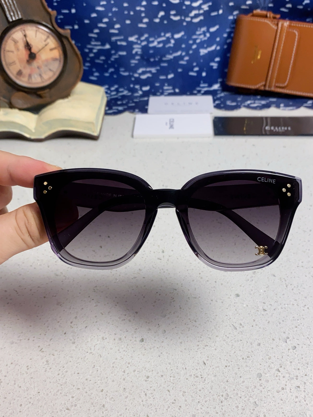 Celine Square Gray Lens Sunglasses for Men & Women - 158430 - detail image 4