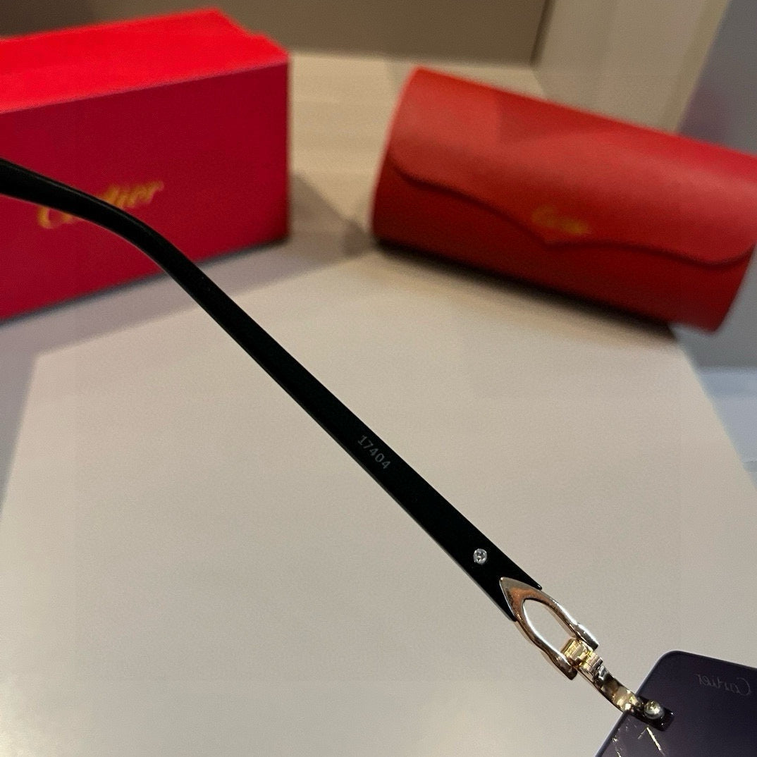 Cartier Lightweight Metal Rimless Silver Lens Sunglasses for Men & Wo - 415897 - detail image 8