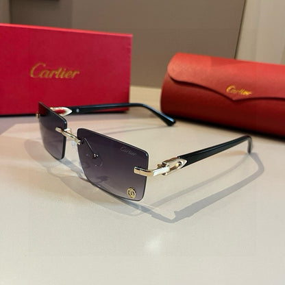 Cartier Lightweight Metal Rimless Silver Lens Sunglasses for Men & Wo - 415897 - detail image 3