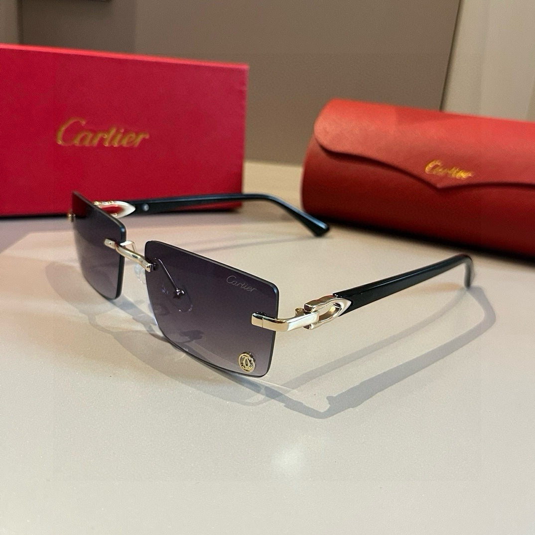 Cartier Lightweight Metal Rimless Silver Lens Sunglasses for Men & Wo - 382812 - detail image 3