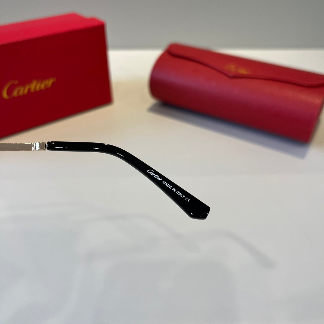 Cartier Lightweight Metal Rimless Silver Lens Sunglasses for Men & Wo - 432322 - detail image 9